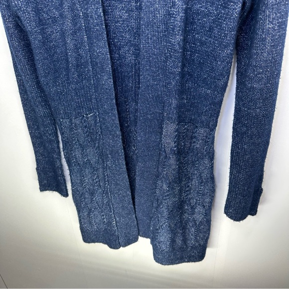 White House Black Market cardigan Blue size small Long Cardigan Wool Blend - Picture 5 of 14